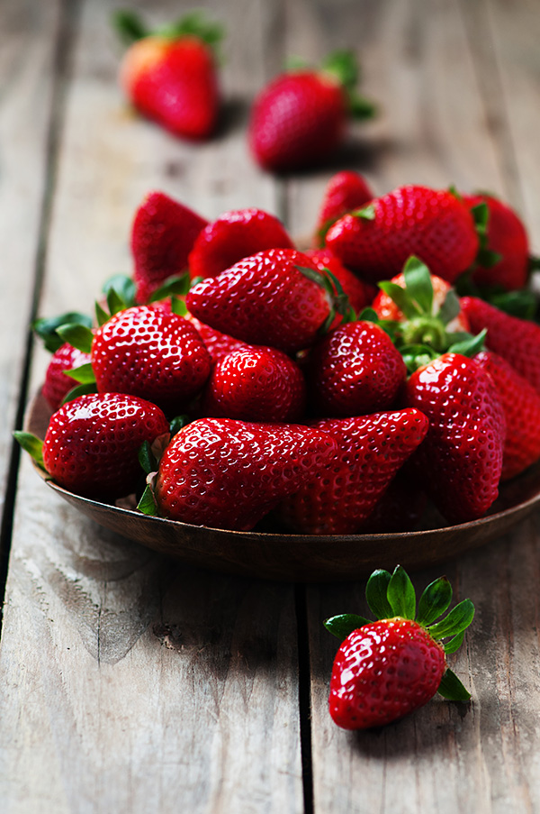 Filed Fresh Strawberries